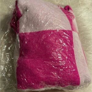 Pink and White Checkered and heart sweater